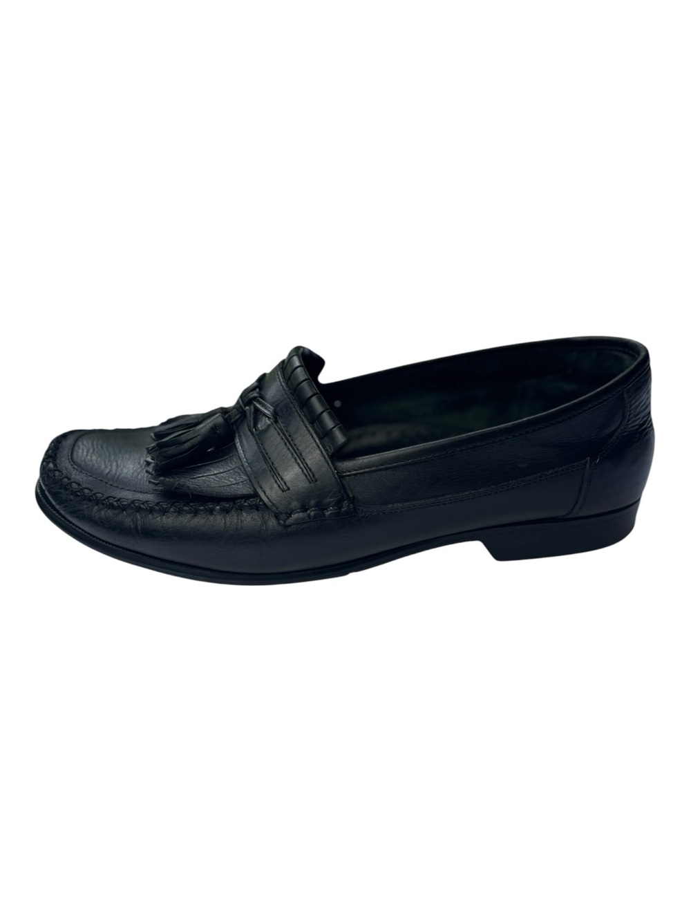 G.H. Bass Weejuns Mens 10.5 M Black Leather Kiltie Tassle Loafer Moc Toe Slip On - Picture 11 of 12